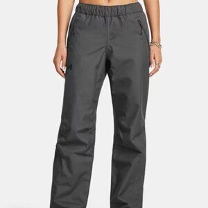 Under Armour Rain Pants Women's Size M Gray UA Storm Proof Waterproof Outdoor